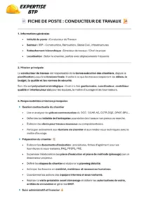conducteur de travaux fiche metier