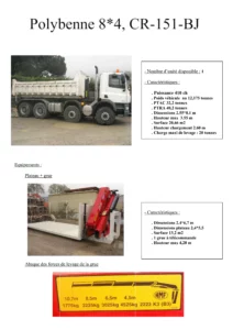 fiche technique camion 8x4 pdf