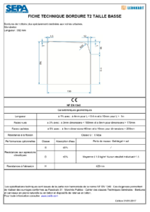 bordure t2 basse fiche technique