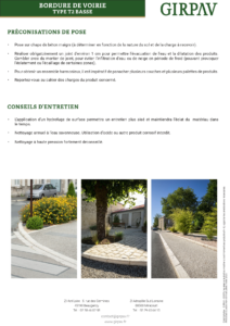 bordure t2 basse imitation pierre fiche technique