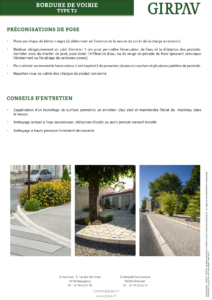 bordure t2 imitation pierre fiche technique