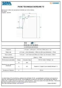bordure t3 fiche technique
