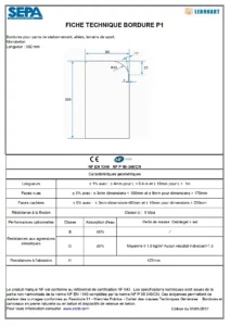 bordures p1 fiche technique bordures p1 fiche technique