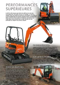 mini pelle kubota u27-4 fiche technique