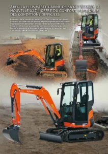mini pelle kubota u27-4 fiche technique