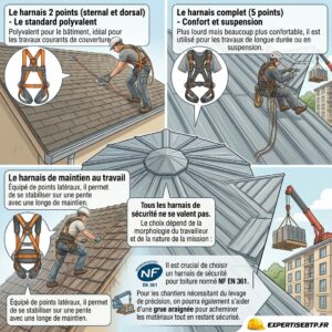 harnais de sécurité pour toiture