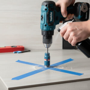 percer dans du carrelage