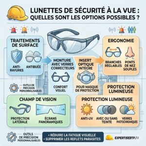 lunettes de sécurité à la vue lunettes de sécurité à la vue